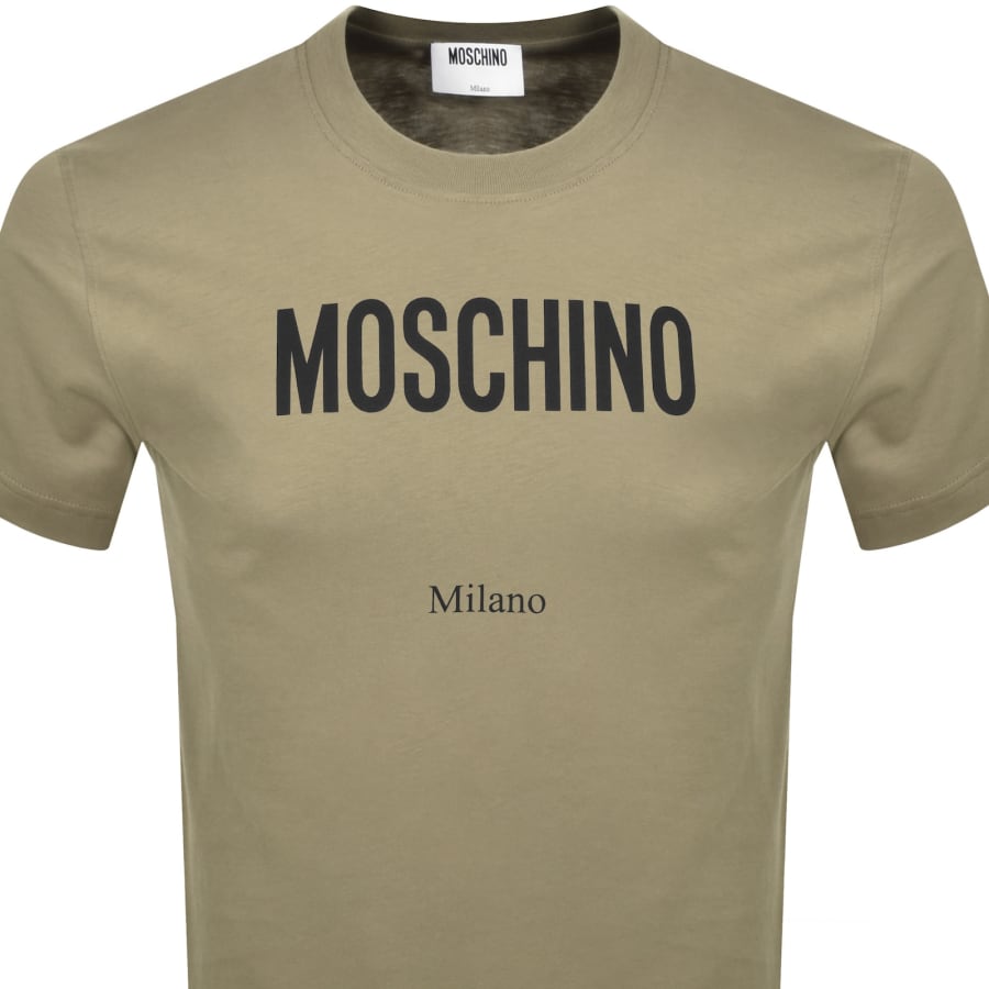 Moschino Logo T Shirt Green